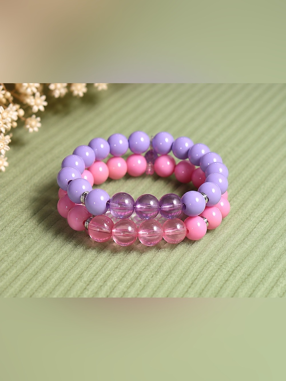 Purple & Pink Beaded Bracelets